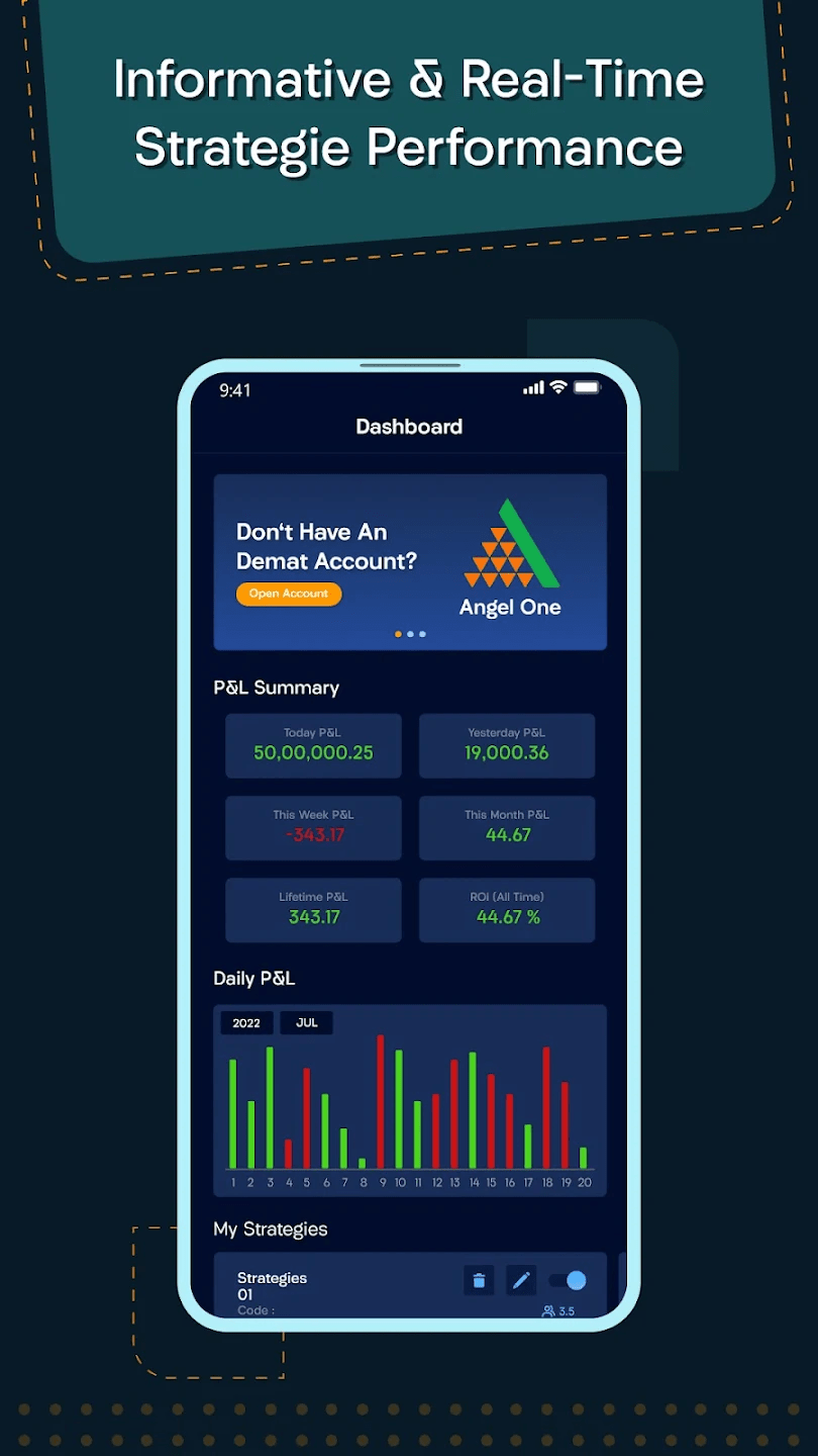 Algo Success signal feed screen